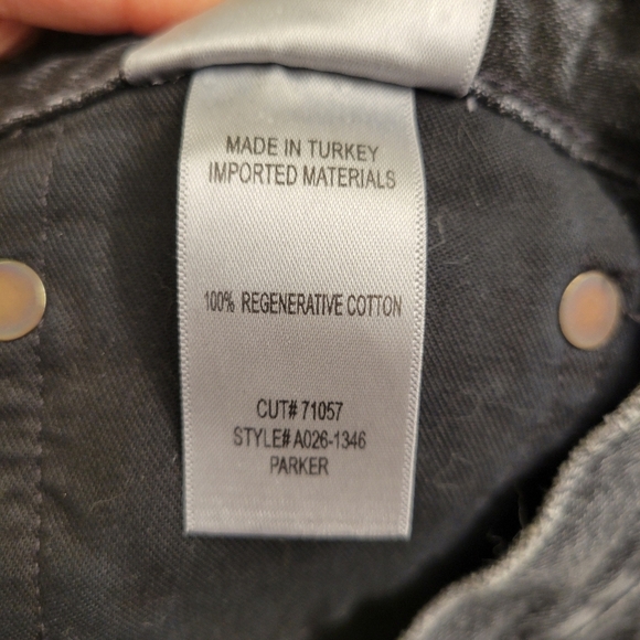 Agolde parker denim cut off jean shorts black size 25 - Picture 6 of 6